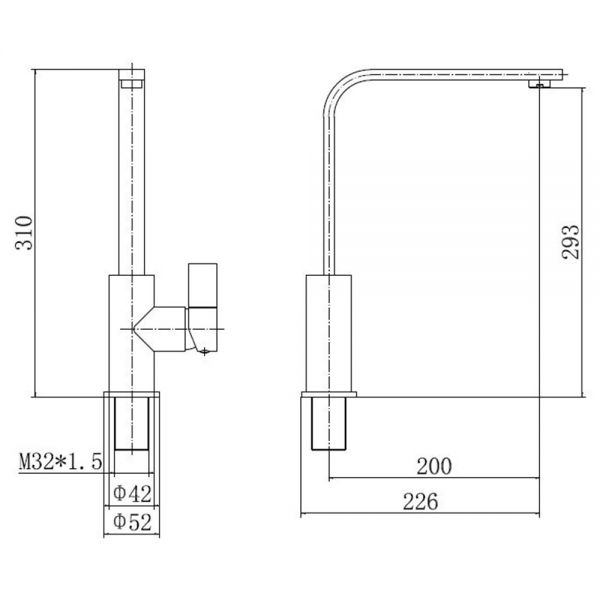 Highlife Kinloss Chrome Mono Kitchen Mixer Tap #2