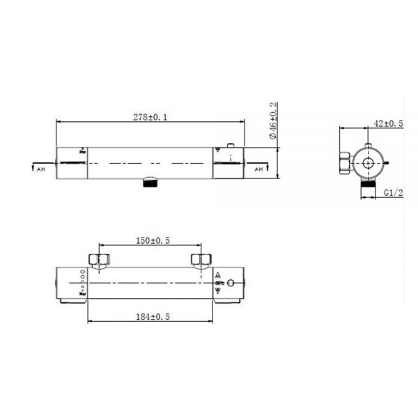 Highlife Iona Chrome Thermostatic Cool Touch Bar Shower Valve #2