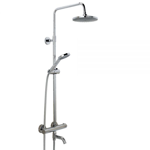 Highlife Spey Chrome Exposed Thermostatic Rigid Riser Shower Kit