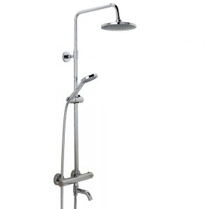 Highlife Spey Chrome Exposed Thermostatic Rigid Riser Shower Kit