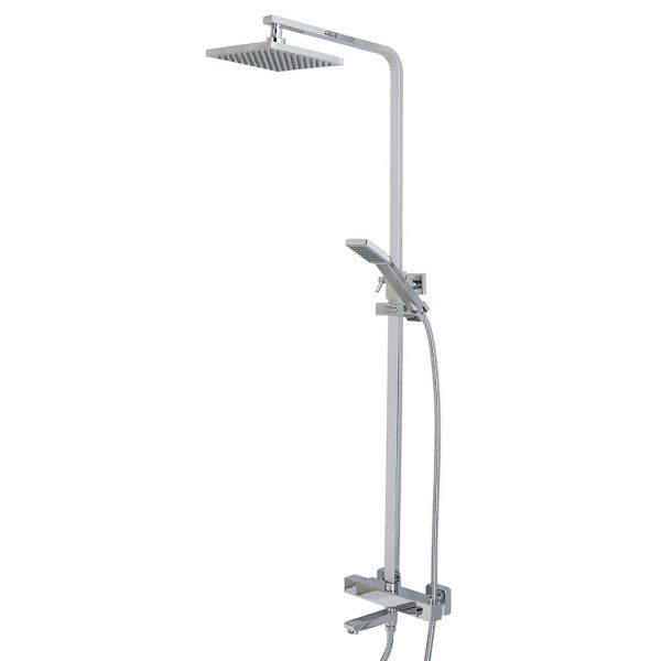 Highlife Galston Chrome Exposed Thermostatic Rigid Riser Shower Kit