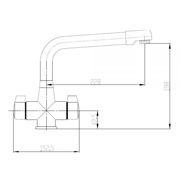 Highlife Tweed Chrome Mono Kitchen Mixer Tap #2
