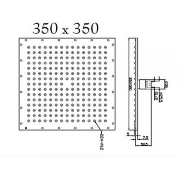 JTP Chrome 350mm Square Shower Head #2