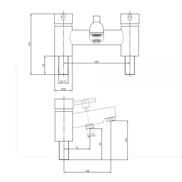 Highlife Tay Chrome Bath Shower Mixer Tap #2