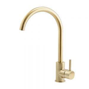 Highlife Blackford Brushed Brass Mono Kitchen Mixer Tap