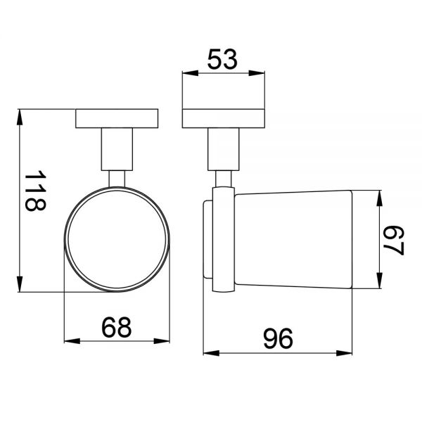 JTP Florence Chrome Wall Mounted Tumbler Holder #2