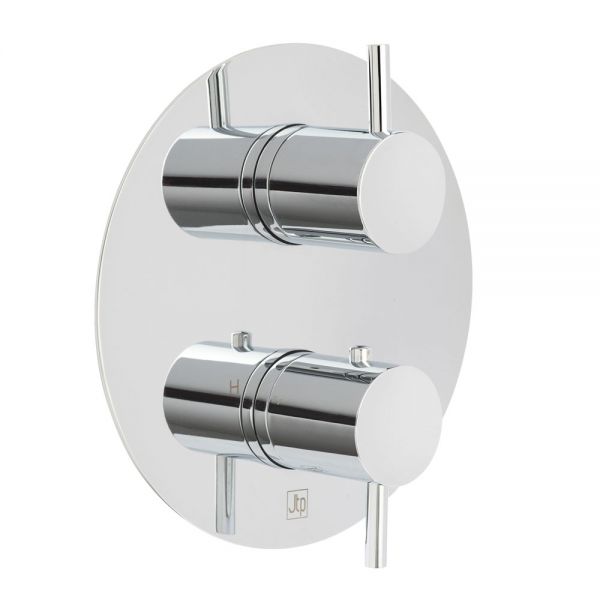 JTP Florence Chrome Single Outlet Thermostatic Round Shower Valve