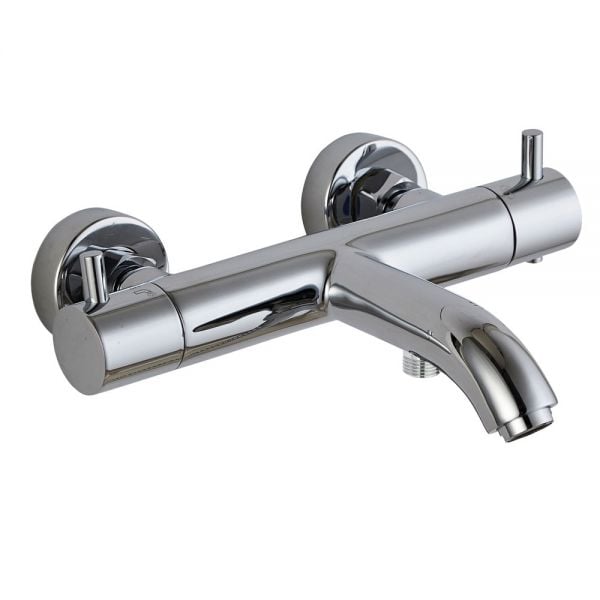 JTP Florence Chrome Wall Mounted Thermostatic Bath Shower Mixer Tap