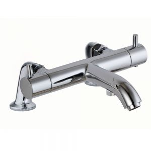 JTP Florence Chrome Deck Mounted Thermostatic Bath and Shower Mixer Tap