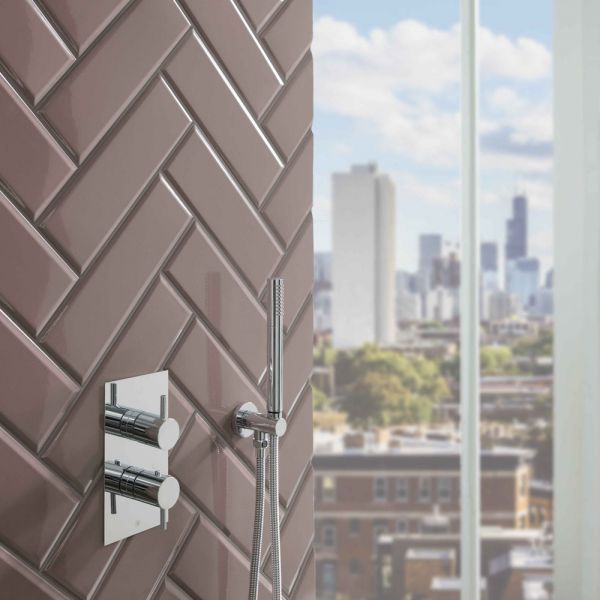 JTP Florence Chrome Two Outlet Thermostatic Shower Valve #3