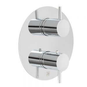 JTP Florence Chrome Two Outlet Thermostatic Round Shower Valve