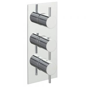JTP Florence Chrome Vertical Three Outlet Thermostatic Shower Valve