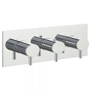 JTP Florence Chrome Horizontal Two Outlet Thermostatic Shower Valve