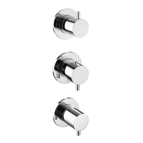 JTP Florence Chrome Modular Thermostatic Concealed 3 Outlet Shower Valve
