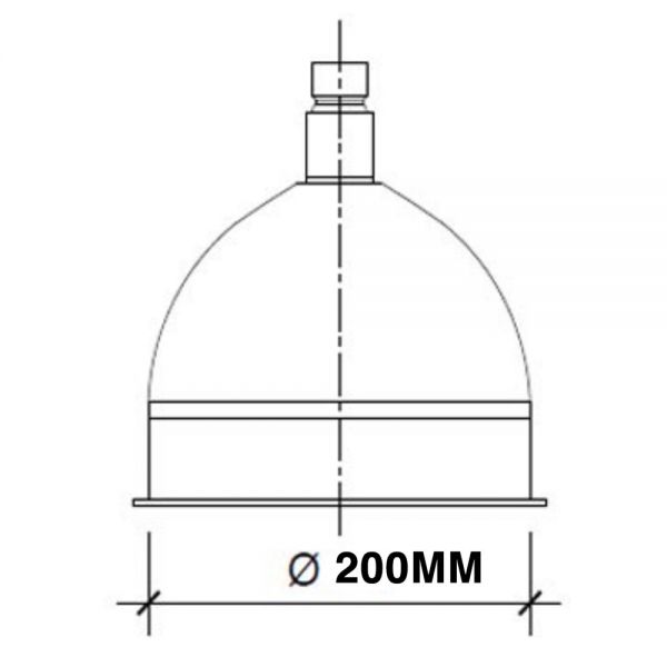 JTP Grosvenor Chrome 200mm Victorian Round Shower Head #2