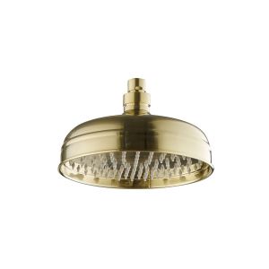 JTP Grosvenor Brushed Brass 200mm Victorian Round Shower Head