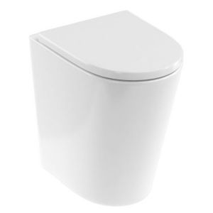 Britton Sphere Tall Rimless Back to Wall Toilet with Seat