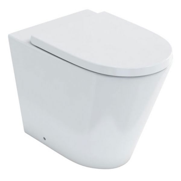 Britton Sphere Rimless Back to Wall Toilet with Seat 15B35302