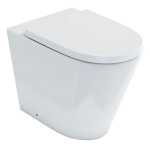 Britton Sphere Rimless Back to Wall Toilet with Seat