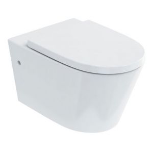 Britton Sphere Rimless Wall Hung Toilet with Seat