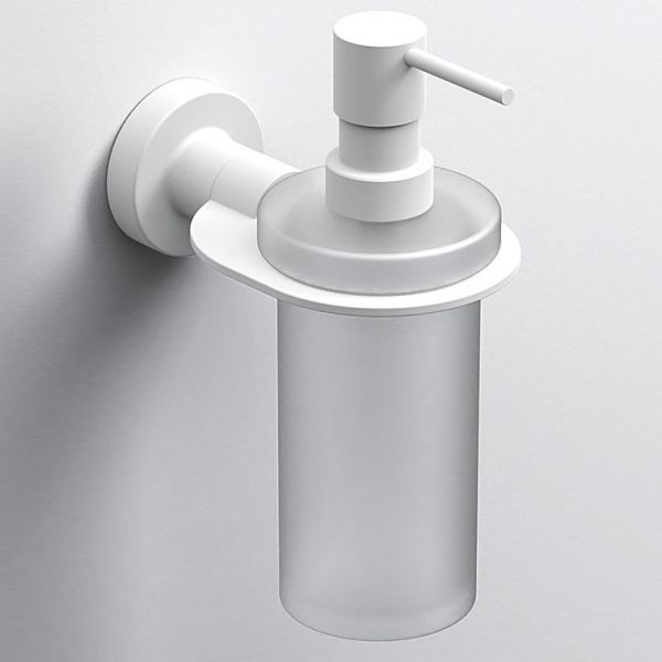 Sonia Tecno Project White and Frosted Glass Soap Dispenser
