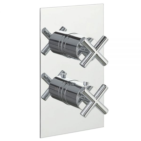 JTP Solex Chrome Two Outlet Thermostatic Shower Valve