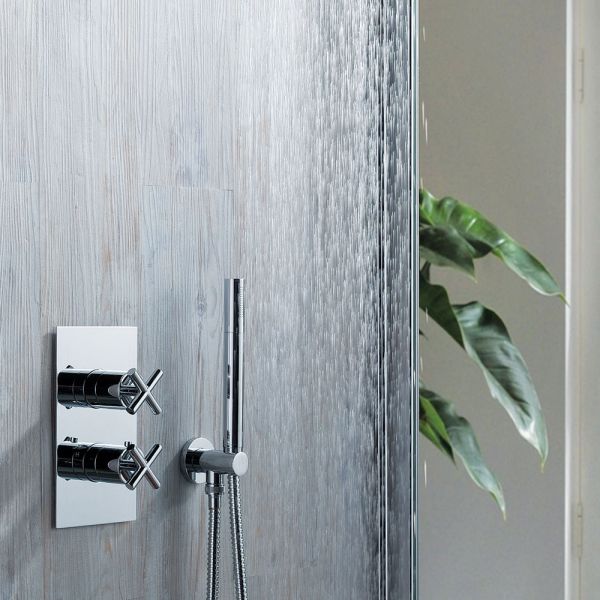 JTP Solex Chrome Two Outlet Thermostatic Shower Valve #4