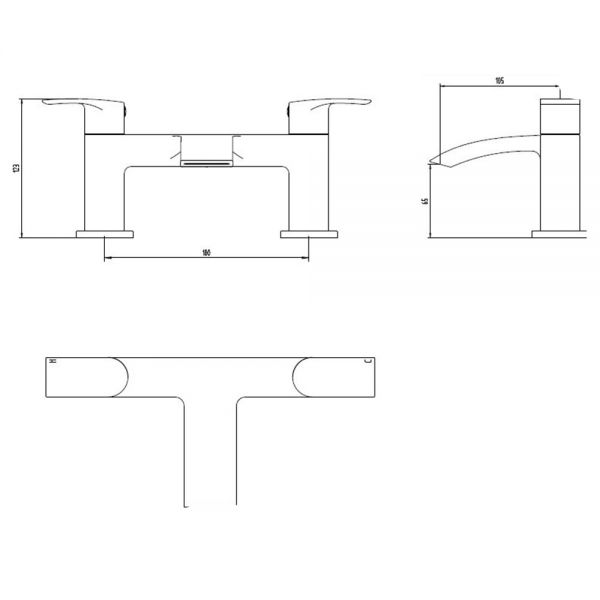 Highlife Coll Chrome Bath Filler Tap #2