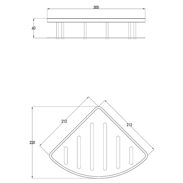 JTP Florence Chrome Corner Basket #2