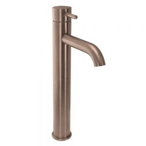 JTP VOS Brushed Bronze Tall Basin Mixer Tap