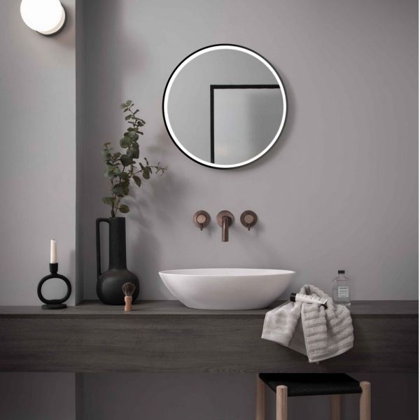 JTP VOS Brushed Bronze 3 Hole Wall Mounted Basin Mixer Tap #3