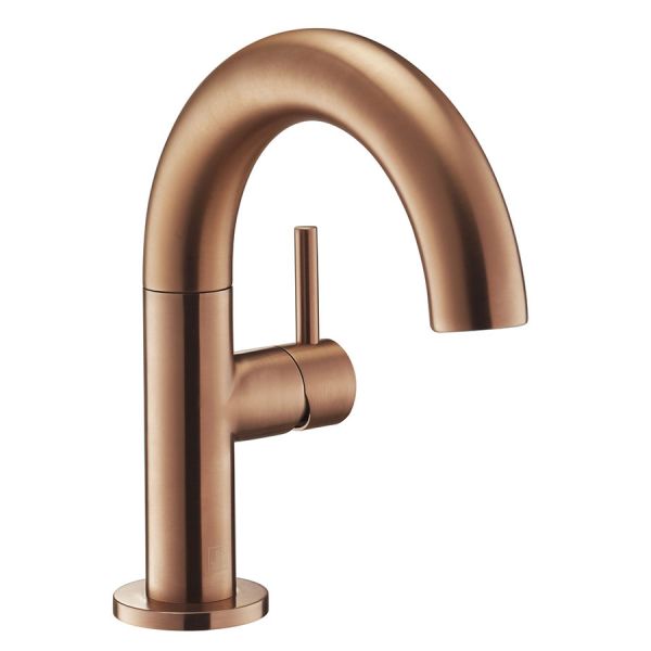 JTP VOS Brushed Bronze Swivel Spout Side Lever Basin Mixer Tap