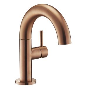 JTP VOS Brushed Bronze Swivel Spout Side Lever Basin Mixer Tap