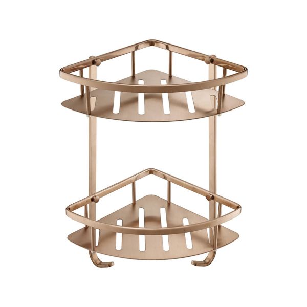 JTP VOS Brushed Bronze Corner Twin Basket