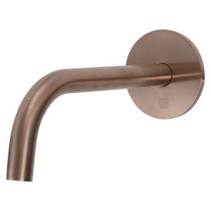 JTP VOS Brushed Bronze Wall Mounted Slim Spout 200mm