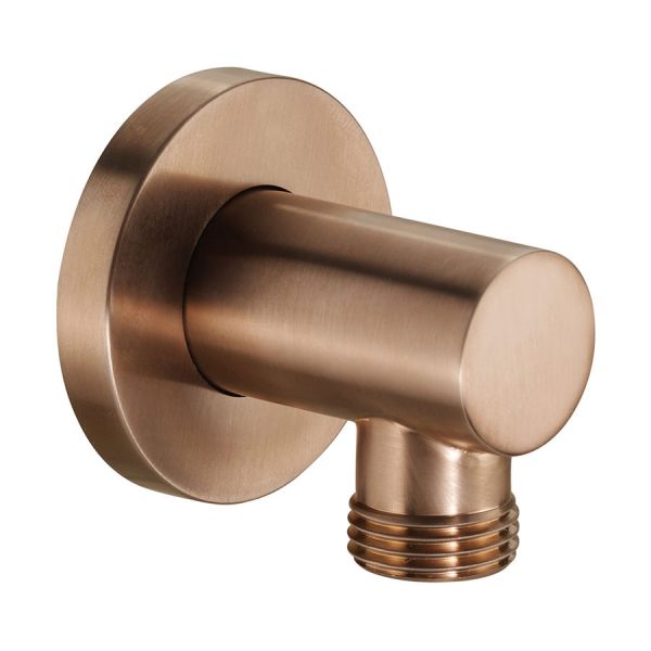 JTP VOS Brushed Bronze Wall Outlet Elbow