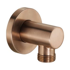 JTP VOS Brushed Bronze Wall Outlet Elbow