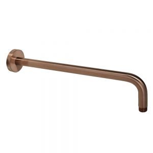 JTP VOS Brushed Bronze 400mm Round Wall Mounted Shower Arm