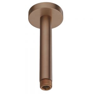 JTP VOS Brushed Bronze 150mm Round Ceiling Mounted Shower Arm