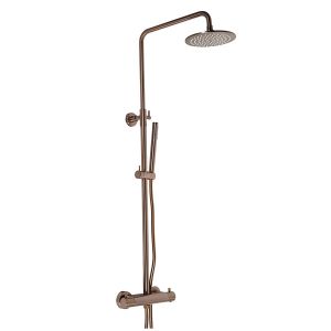 JTP VOS Brushed Bronze Thermostatic Bar Shower Valve Kit