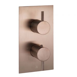 JTP VOS Brushed Bronze Single Outlet Thermostatic Shower Valve