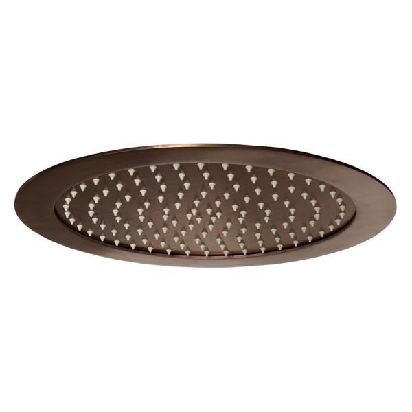 JTP VOS Brushed Bronze 300mm Round Ceiling Recessed Shower Head