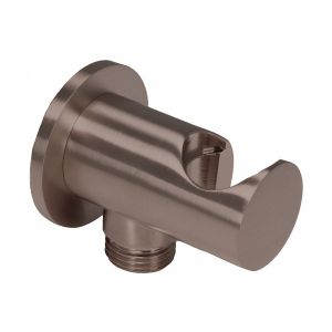 JTP VOS Brushed Bronze Wall Outlet Elbow with Holder
