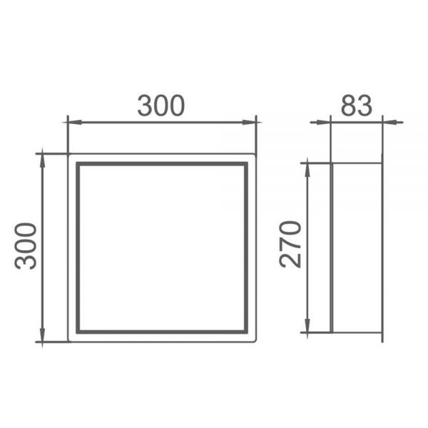 JTP Brushed Bronze Shower Niche 300 x 300mm #2