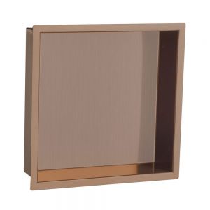 JTP VOS Brushed Bronze Shower Niche 300 x 300mm