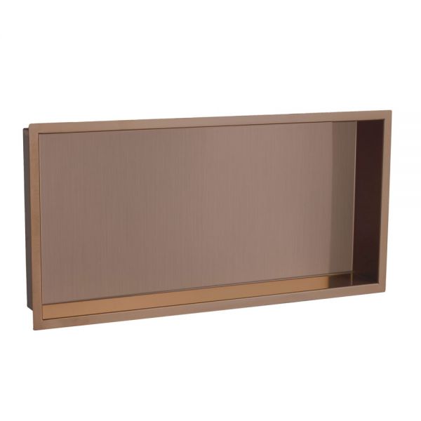 JTP VOS Brushed Bronze Shower Niche 600 x 300mm