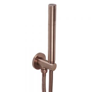 JTP VOS Brushed Bronze Round Shower Kit with Wall Outlet, Handset and Hose