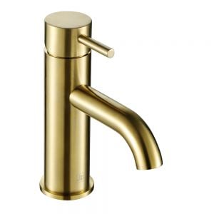 JTP VOS Brushed Brass Basin Mixer Tap