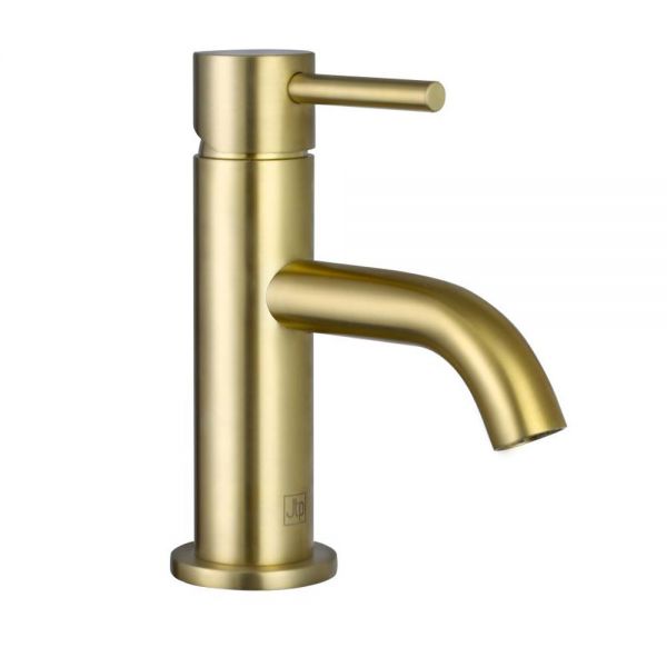 JTP VOS Brushed Brass Mini Basin Mixer Tap