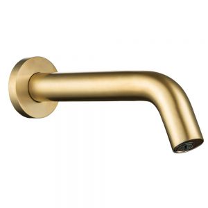 JTP VOS Brushed Brass Wall Mounted Sensor Basin Spout